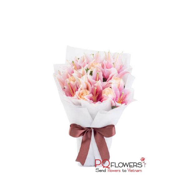 Pink love - Lily Bouquet 7243-send-flowers-to-viet-nam-220321