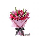 Radiant -Pink -Roses and Lilies 7436-send-flowers-to-vietnam-240321